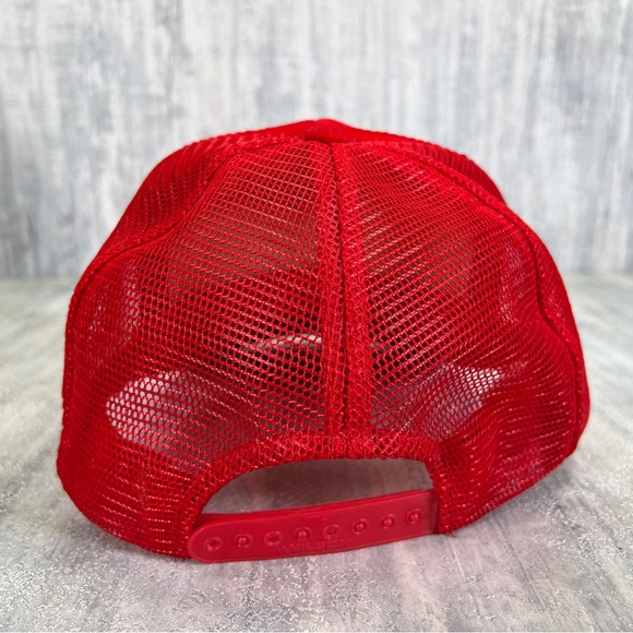 Vintage Cummins Snapback Trucker Hat Cap Corduroy Red Adjustable - Picture 8 of 12